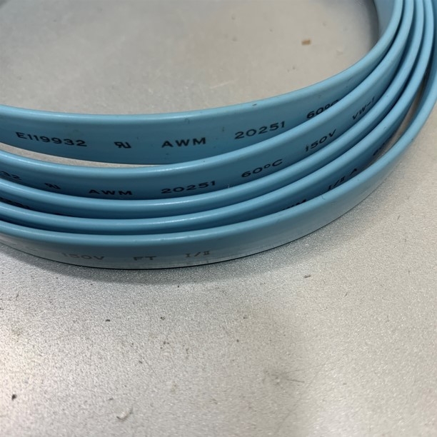 Dây Cáp Hàn Và Đấu Mạch Điều Khiển Cable Flat E119932 AWM 20251 RS232 DB9 Female 8 Core Colour Blue Length 1.5M