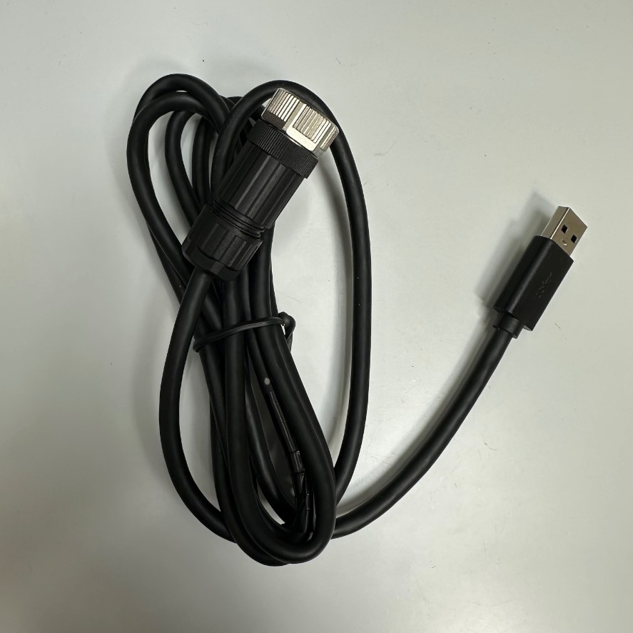 Cáp 2M 6.5ft USB 2.0 Male to M12 4 Pin A-Code Female For Industrial Sensor Cable M12