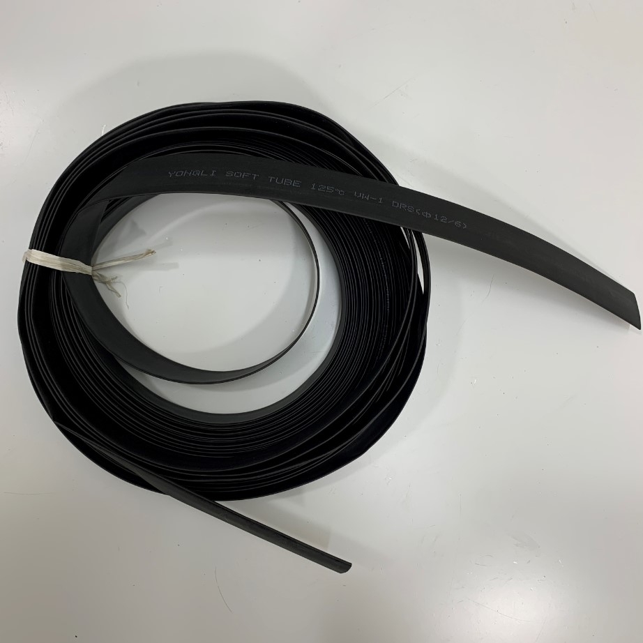 Ống Co Nhiệt Cách Điện PVC Heat Shrink Tubing Black 20mm Flat Width Cable YONGLI SOFT TUBE 125℃ VW-1 DRS Ф40/20 Length 1M