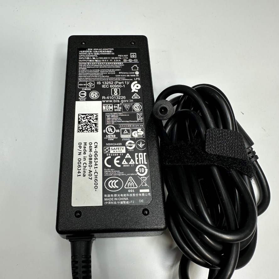 Adapter 19.5V 3.34A 65W DELL HA65NS5-00 Connector Size 4.5mm x 3.0mm For Dell Inspiron 15 5558