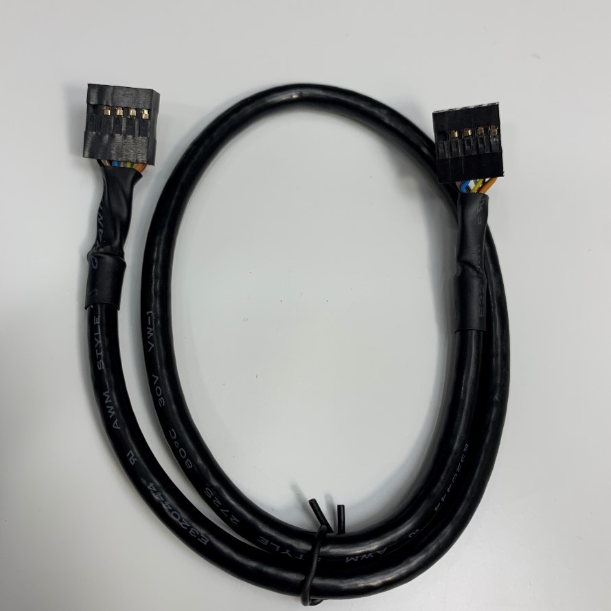 Cáp 0.5M ASUS 14011-05600000 Cable Round IDC 9 Pin Female to Female Pitch 2.54mm For Motherboard USB 2.0 9 Pin Header, I/O Communication CNC/PLC Cable