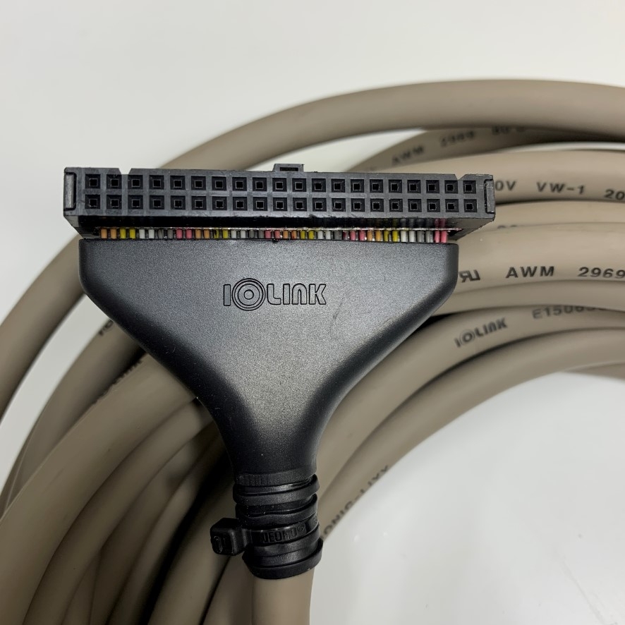 Cáp 10M 33ft Samwon C40HF-100PB-1 IOLINK I/O Module Signal Cable Connector A6CON1 40 Pin to IDC 40 Pin For PLC Mitsubishi Q Series