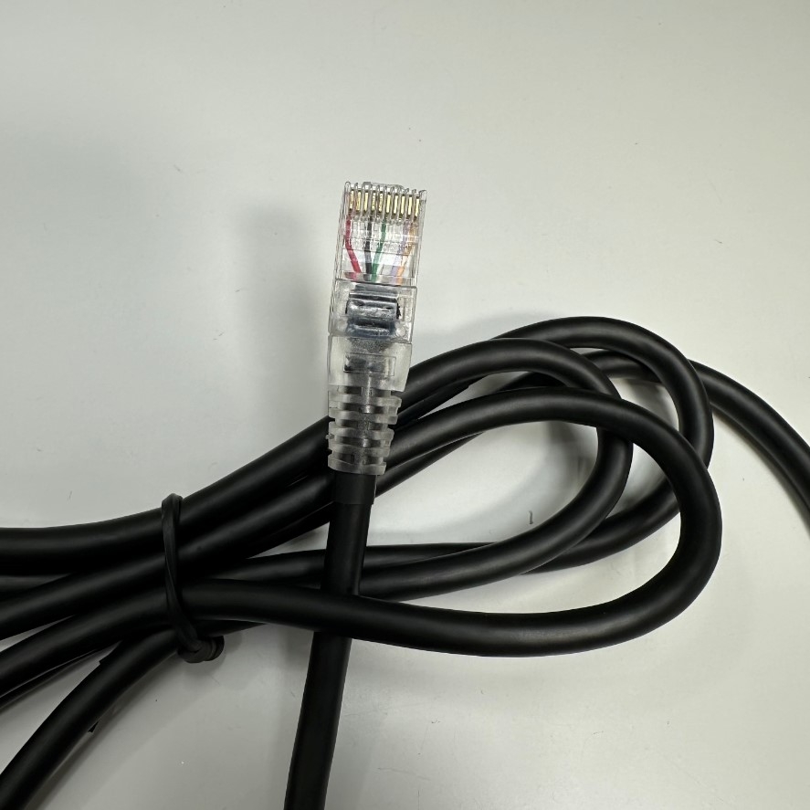 Cáp 1.8M 6ft RS232 Industrial Barcode Scanner Cable RJ50 10 Pin 10P10C to DB9 Male For PLC Industrial Automation, Medical instruments Lấy Nguồn 5V/12V/24V Triên Port DB9 Của thiết Bị