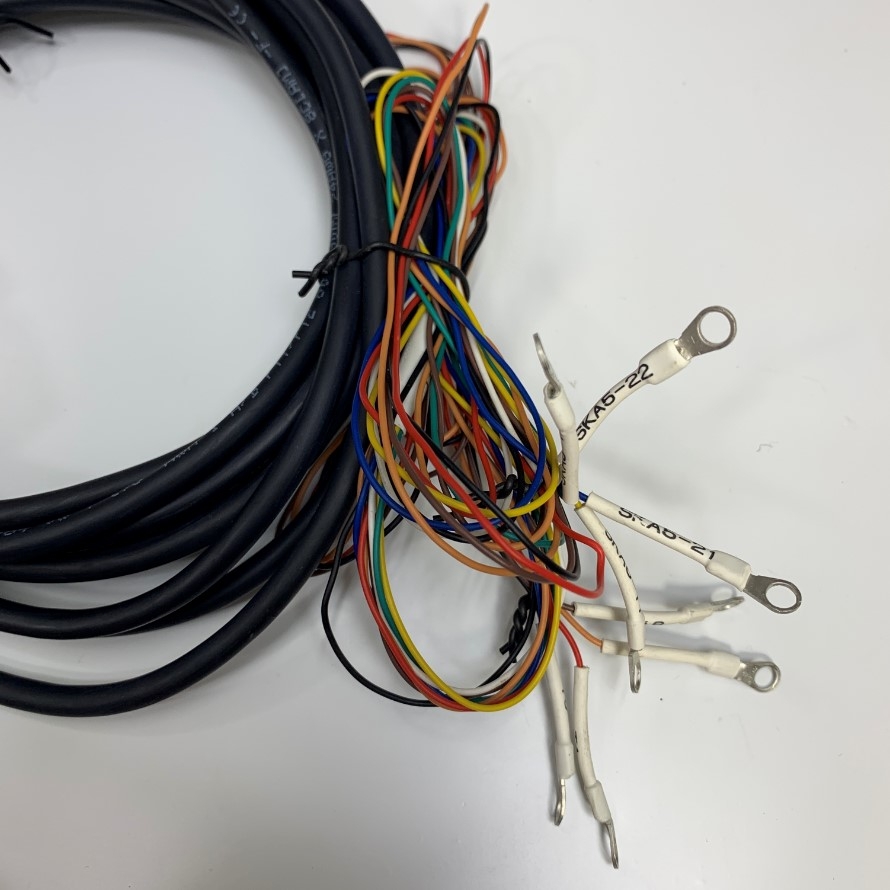 Cáp 4M 13ft Conncetor DB9 Female to 8 Core Bare Wire RS232/RS485 Serial Port Extension Cable 300V 24AWG x 8C SHIN HWA  For I/O Cable PLC/HMI
