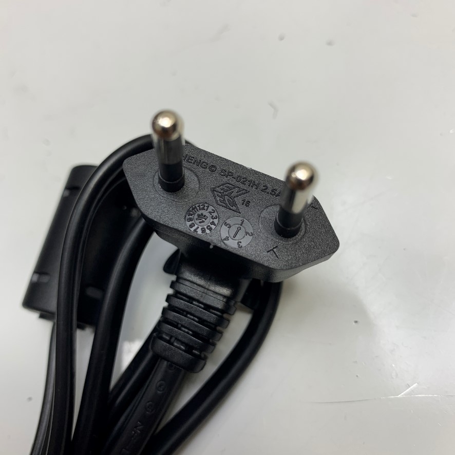 Dây Nguồn Vuông Góc Phải Chữ L 90 Độ I-SHENG Dài 1.5M 5ft AC Power Cord 90 Degree Angle Europe Schuko CEE7/7 Plug to Right Angle C7 2.5A 250V 18AWG 2x0.75mm² Cable For Samsung Philips Sony LED TV
