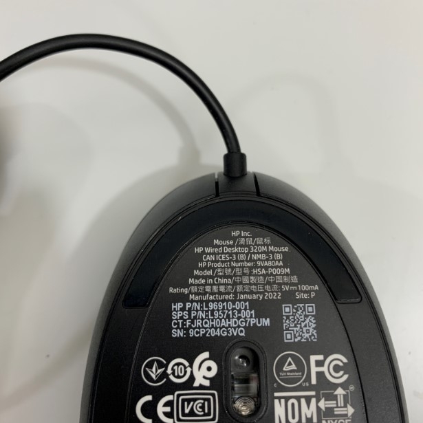 Chuột Quang Máy Tính HP 320M USB Wired Desktop Mouse L96910-001 L95713-00 HSA-P009M 8M For Máy Tính Công Nghiệp Advantech Industrial Computers IBCON