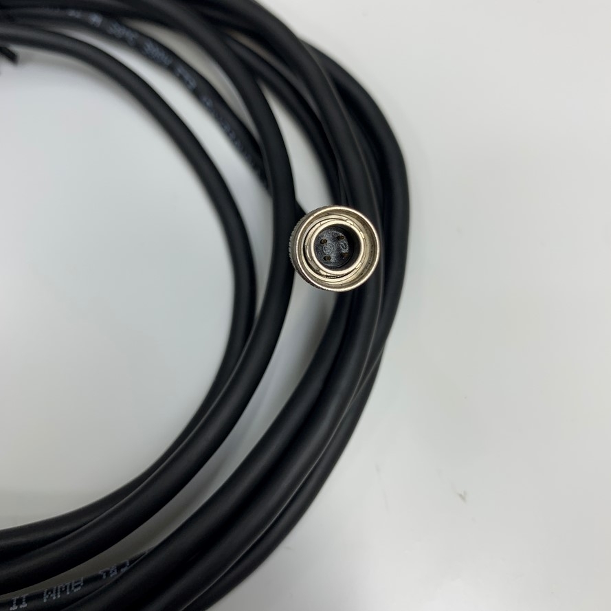 Cáp 2.5M 8.3ft Power Cable Connector Hirose HR10A-7P-4P(73) 4 Pin Male to 2 Core Open End + PE For Industrial Camera