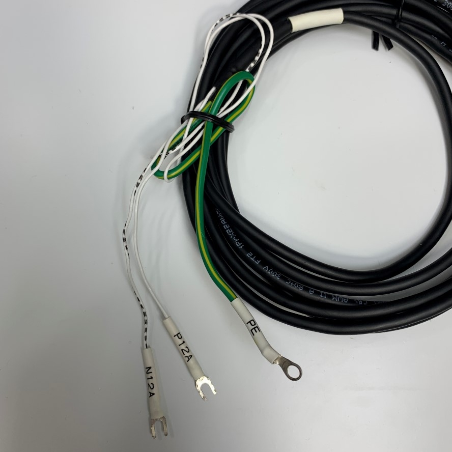 Cáp 2.5M 8.3ft Power Cable Connector Hirose HR10A-7P-4P(73) 4 Pin Male to 2 Core Open End + PE For Industrial Camera