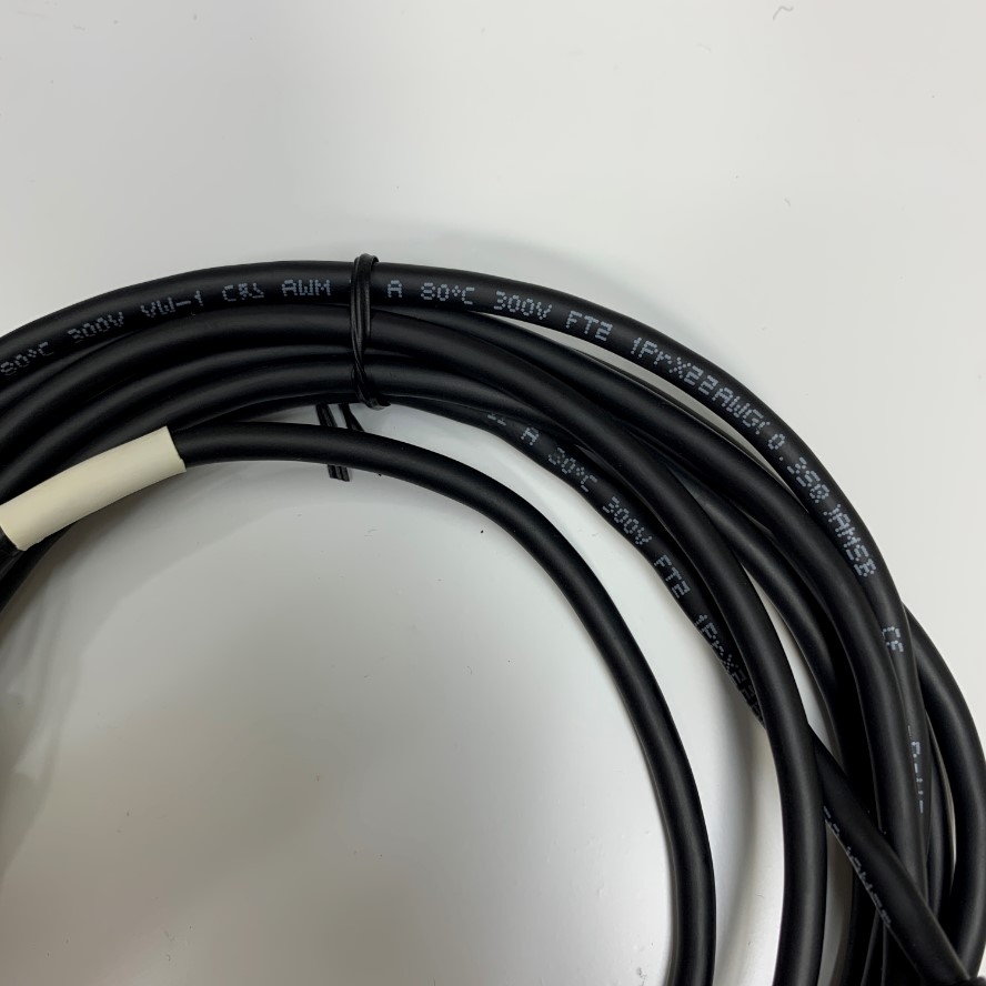 Cáp 2.5M 8.3ft Power Cable Connector Hirose HR10A-7P-4P(73) 4 Pin Male to 2 Core Open End + PE For Industrial Camera
