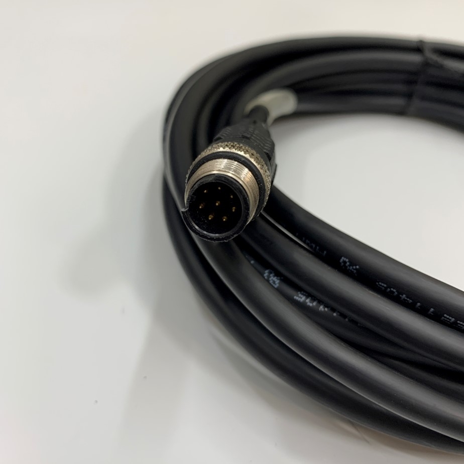 Cáp M12EN-M8SR-6M MCR3 Lan M12 A-Code 8 Pin Male to RJ45 Ethernet Cable For Cognex Industrial Barcode Camera Reader Hàng Original Theo Thiết Đã Qua Sử Dụng