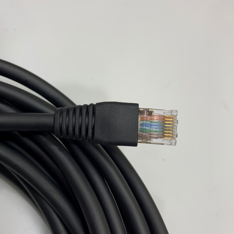 Cáp M12EN-M8SR-6M MCR3 Lan M12 A-Code 8 Pin Male to RJ45 Ethernet Cable For Cognex Industrial Barcode Camera Reader Hàng Original Theo Thiết Đã Qua Sử Dụng