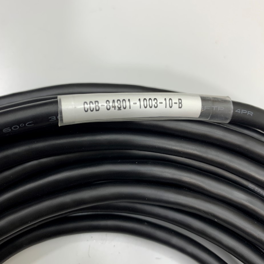 Cáp CCB-84901-1003-10-B Dài 10M M12 A-Code 8 Pin Male to RJ45 Ethernet Cable For Cognex Industrial Barcode Camera Reader Hàng Original Theo Thiết Bị
