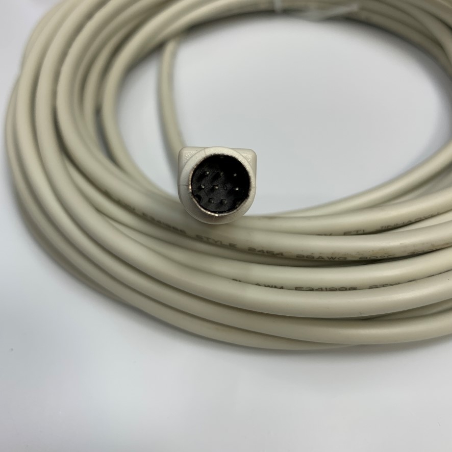 Cáp Lập Trình 8M 26ft RS232 Shielded Cable Mini Din 8 Pin Male to DB9 Female For PLC to HMI/Computer Communication Cable