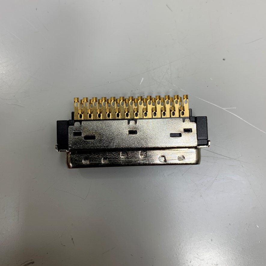 Đầu Jack Original SM-50L Connector 50 Core Pitch 1.27mm Gold Plated SCSI MDR 50 Pin Male With Screw For Servo Motor Driver Yaskawa Panasonic Mitsubishi Delta LS Electric Series Control I/O Cable