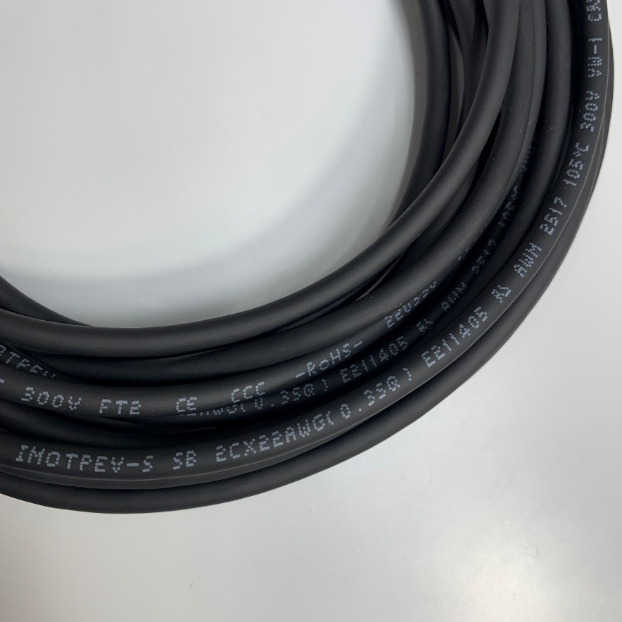 Cáp 3M 10ft IMOTPEV-S Shielded Cable 2 Core x 0.3mm² 22AWG E211405 AWM UL2517 105°C 300V VW-1 OD 5.0mm For Industrial Power Robot, Camera Power Cable