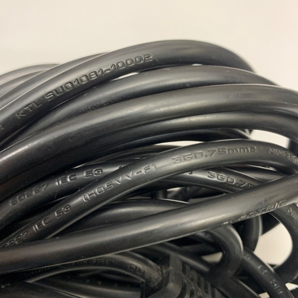 Dây Nguồn Danawa NEXI S03-C-K ST3 Schuko Power Cord CEE 7/7 to C13 10A 250V 3Gx0.75mm² H05VV-F Cable OD 6.7mm Length 10M For Tủ Điện Công Nghiệp
