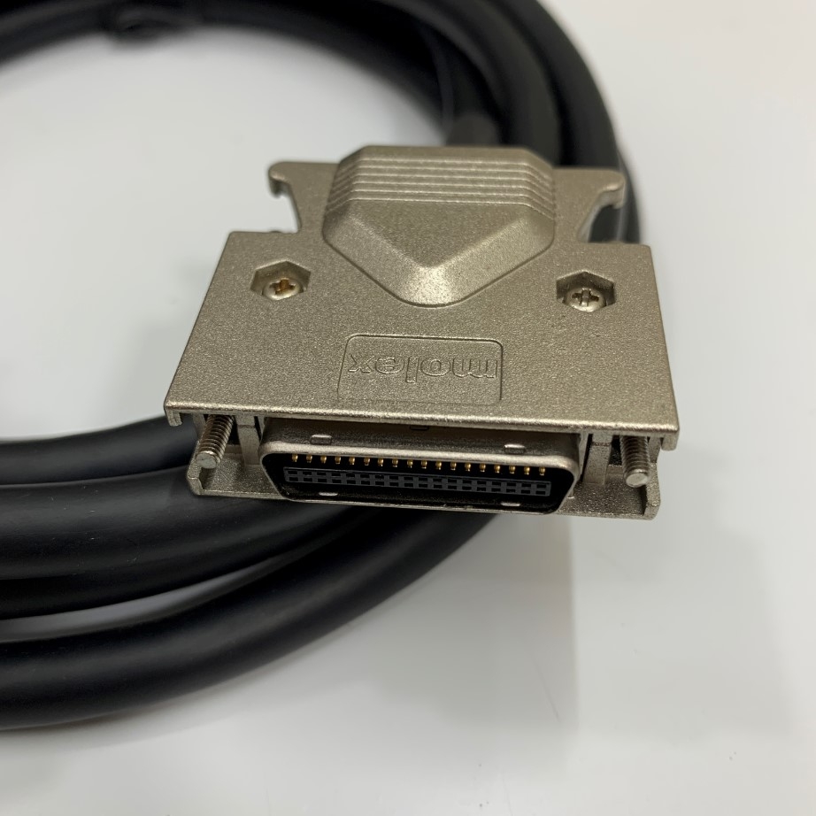 Cáp Molex SCSI MDR 36 Pin Male to Male Cable with Screw Dài 4M For Yaskawa Delta Panasonic Mitsubishi Sanyo Denki Servo and Motion Control Card