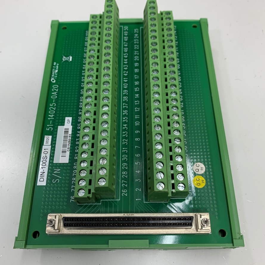 Cầu Đấu Original ADLINK DIN-100S-01 Terminal Board with 100-Pin SCSI-II Connector and DIN-Rail Mounting