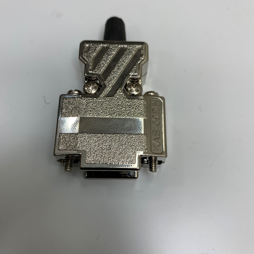 Vỏ Ốp KAS-09DH Metal Shell Cover Housing Hood Colour Silver OEM Omron XM2S-0913 For D-Sub 9 Pin Series Connector Plug 9 Way Panel Mount