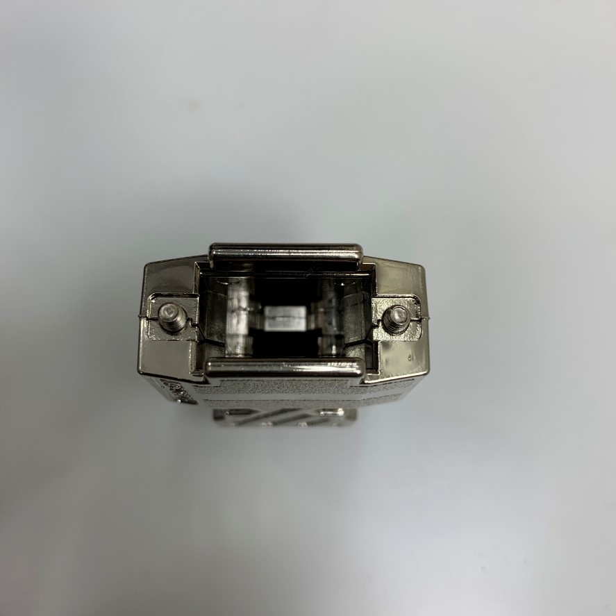 Vỏ Ốp KAS-09DH Metal Shell Cover Housing Hood Colour Silver OEM Omron XM2S-0913 For D-Sub 9 Pin Series Connector Plug 9 Way Panel Mount