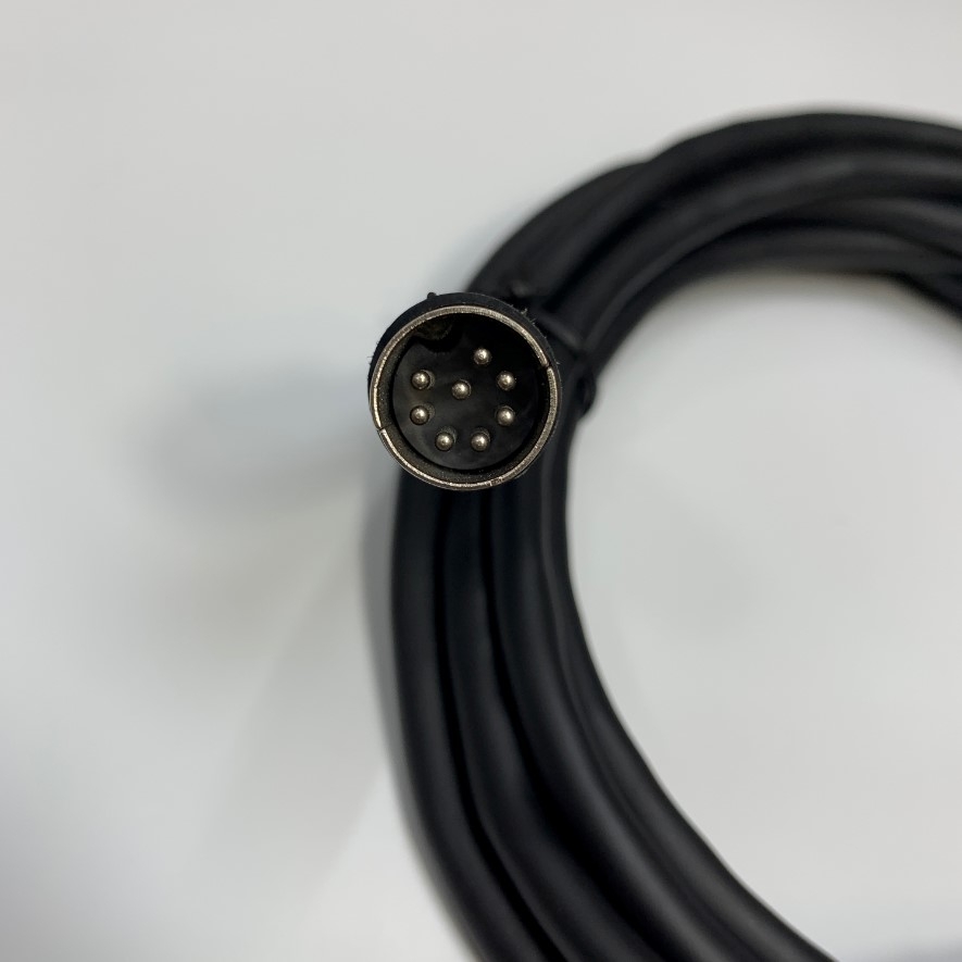 Cáp 3M 10ft Connector DIN 8 Pin Male to 8 Core Open End Cable Shielded E335196 AWM 2464 VW-1 80C 300V POTEC