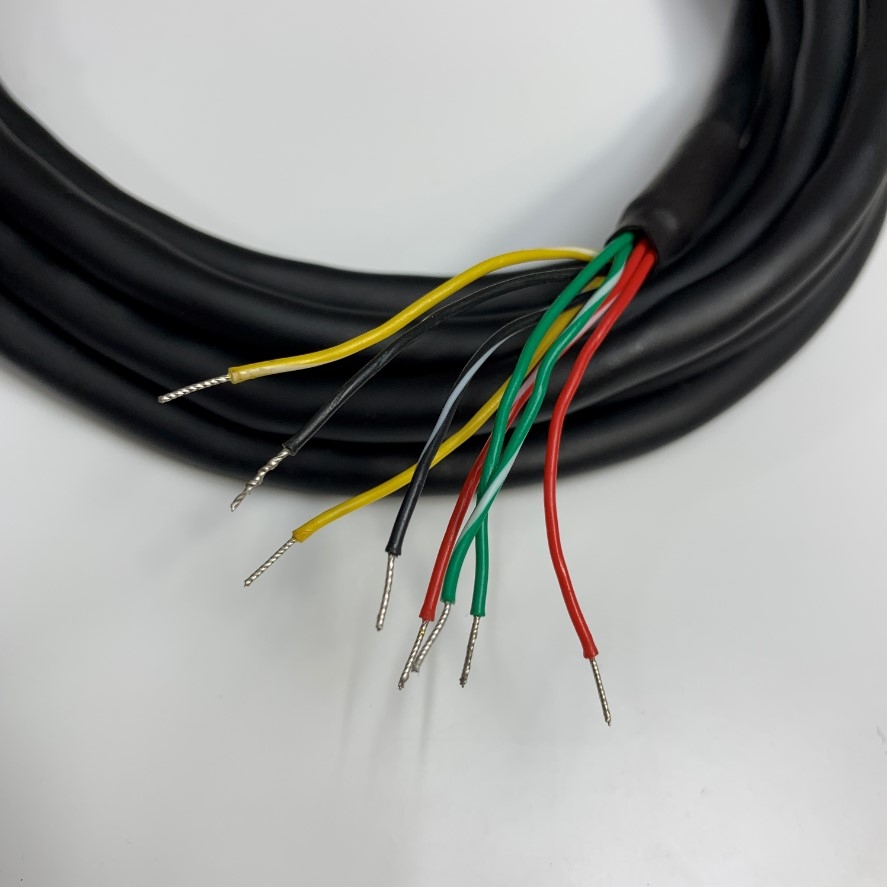 Cáp 3M 10ft Connector DIN 8 Pin Male to 8 Core Open End Cable Shielded E335196 AWM 2464 VW-1 80C 300V POTEC
