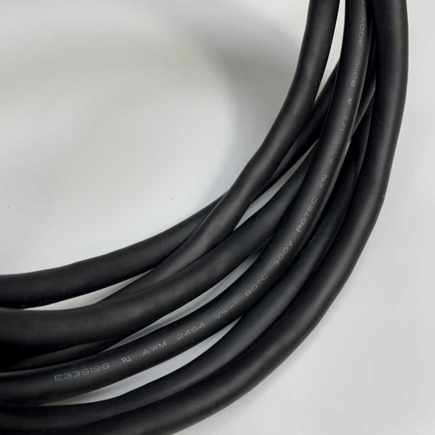Cáp 3M 10ft Connector DIN 8 Pin Male to 8 Core Open End Cable Shielded E335196 AWM 2464 VW-1 80C 300V POTEC