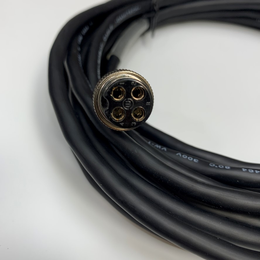 Cáp 6M 20ft Connector GX16 4 Pin Female to Female Circular Aviation Cable RCXPEV 4C x 20AWG(0.5SQ) E106261 AWM 2464 80C 300V VW-1 EW-ROBOT CABLE DAMITECH OD 6.5mm