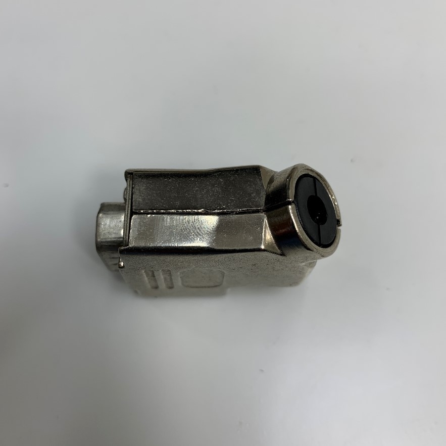 Đầu Jack D-Sub DB9 Pin 2-Row Male Cover Shell/Hood Housing Metal Fe Plated For D-Sub Connector Plug 9 Way Panel Mount Serial Port 45 Degree