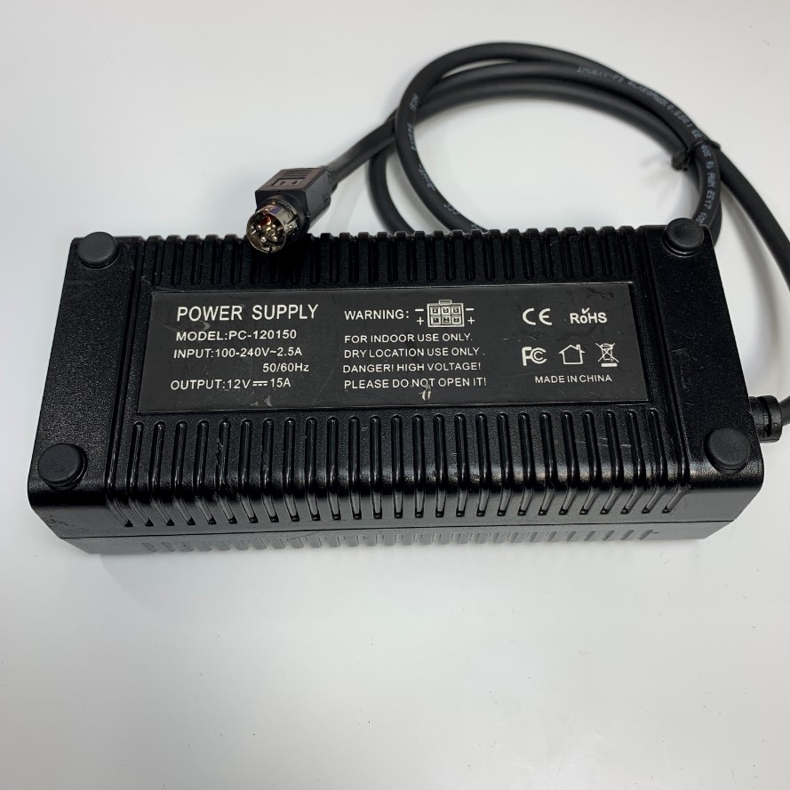 Adapter 12V 15A 180W PC-120150 OEM Thay Thế FSP150-AHAN1 12V 12.5A 150W Connector Tip Size 4 Pin Mini Din 10mm Plug For TS-412 TS-410 Turbo NAS