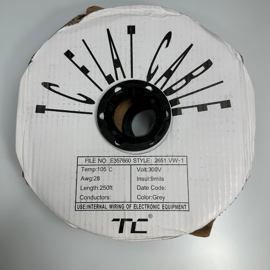 Cáp 1M 3.3ft 40 Pin Flat Ribbon Cable 1.27mm Pitch 40 Wire Unscreened 50.8mm Width 28AWG 300V For Industry IDC Connector