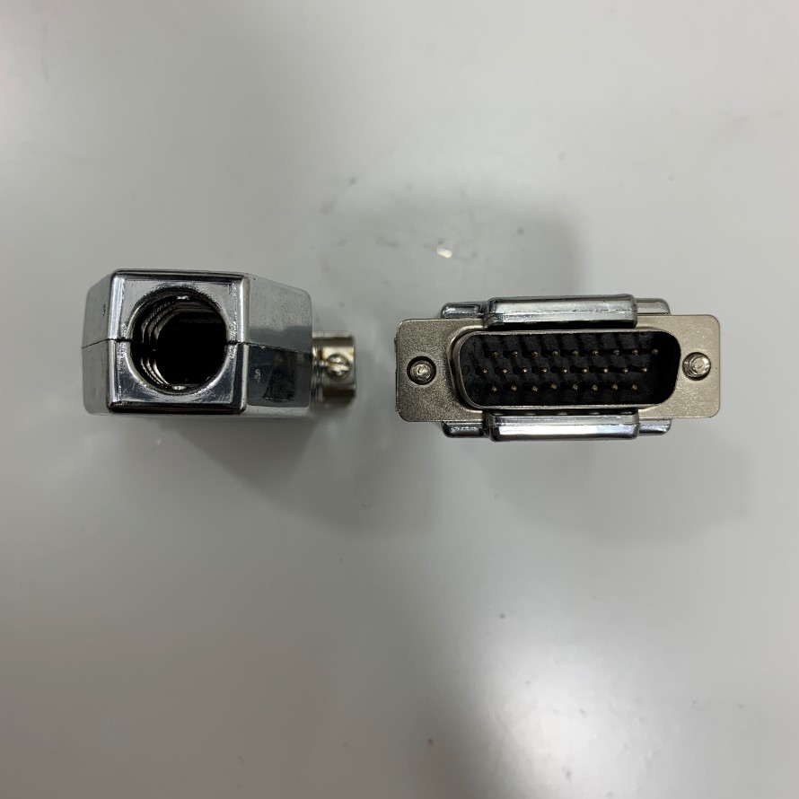 Đầu Jack Hàn HD 26 Pin D-Sub DB26 Pin Male Metal Connector Gold Plated Shell Kit 3 Rows 26 Pin For Servo Drive Encoder Adapter