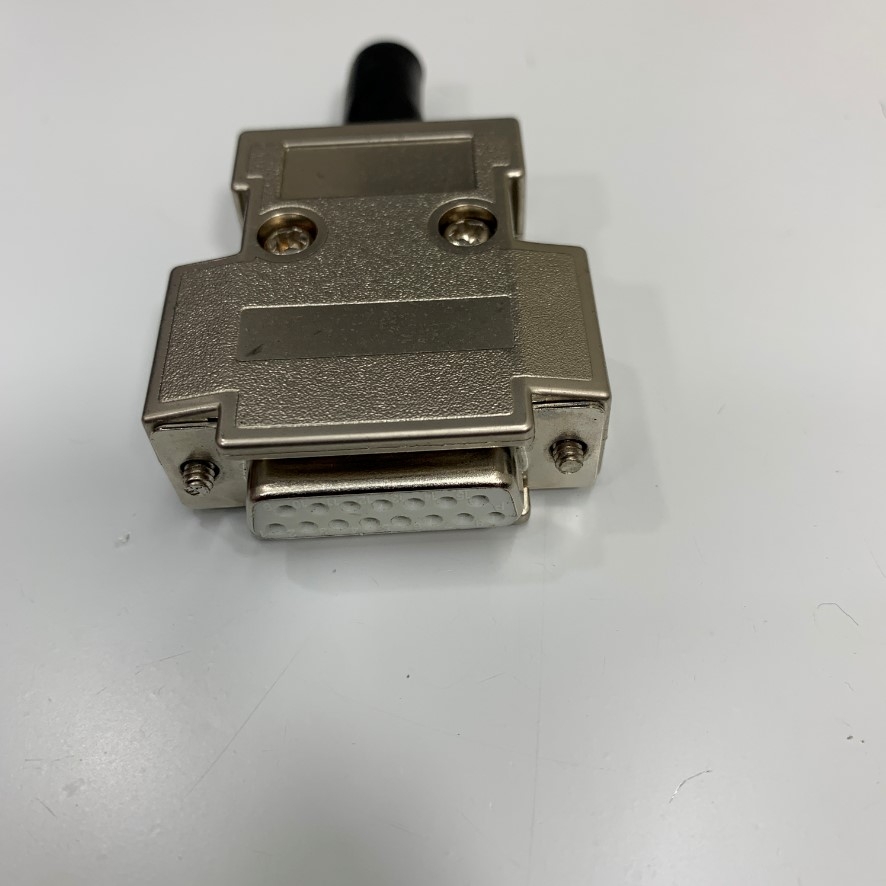 Đầu Jack Hàn D-Sub DB15 Female Metal Connector Gold Plated Shell Kit 2 Rows 15 Pin Serial Port For PLC/HMI/ Servo Driver Encoder Communication Cable in Japan