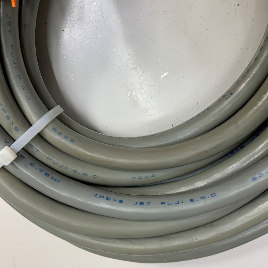 Cáp 6M 20ft Cable FUJI E.W.C 20 Core x 0.75mm² 18AWG 105°C 300V OD 15.5mm Gray For Power Cable and Control Robotics, CNC Machines, Industrial Communication
