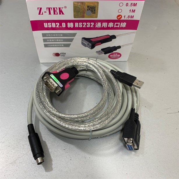 Bộ Combo KIC Data Communication Cable CB-RS232-06P 3M & USB to Serial RS232 Z-TEK ZE533A For Cập Nhập Dữ Liệu SlimKIC 2000 KIC Thermal