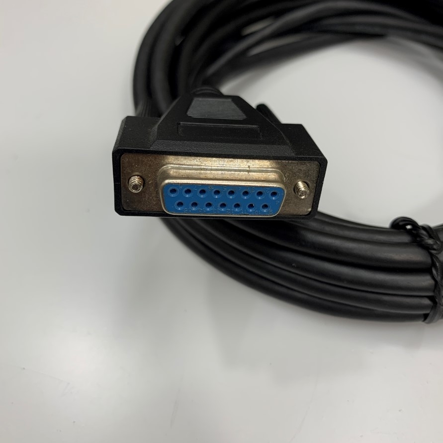 Cáp Cân Điện Tử Balance A&D Dài 5M Cable RS232C DIN 8 Pin Male to DB15 15-Pin D-Sub Female Có Chống Nhiễu Shielded For A&D Industrial Counting Scale