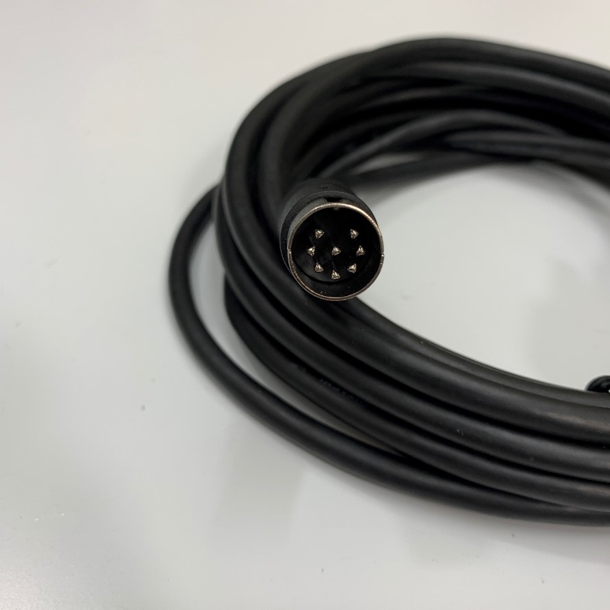 Cáp Cân Điện Tử Shimadzu I/O-RS Conversion Cable S321-71260-0 Shielded Cable Dài 1.8M 6ft Data Transfer Port Connector 8 Pin DIN Male Plug to DB9 Female For Shimadzu Electronic Balance witch Computer/Printer