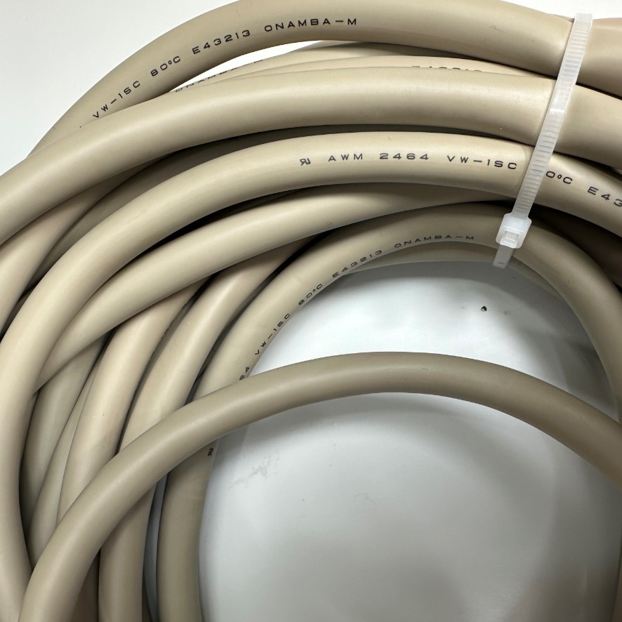 Cáp 14M 47ft Shielded Cable ONAMBA-M 50 Core x 0.17mm² 24AWG 80°C 300V Multi Pair OD 12mm Grey Cable AWM 2464 VW-1SC E43213 For Signals Servo Motor Encoder, Industrial I/O Communication