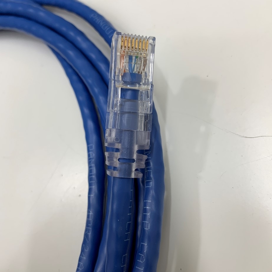 Cáp Mạng Đúc PANDUIT UTP 24AWG CAT6 10Ft Dài 3M For Industrial Camera Gigabit 8P8C RJ45 Ethernet Network Cable Blue