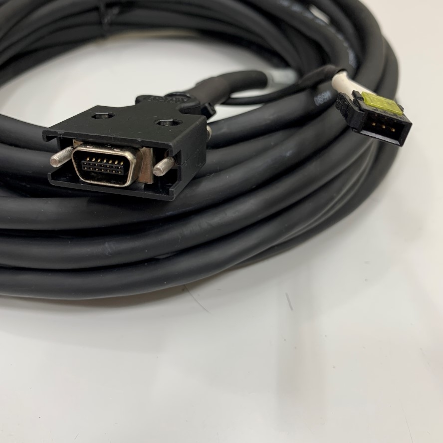 Cáp Original LMS-ENC4.3M-L E 8-4 Dài 4.3M 14ft Connector Plug MDR 14 Pin Male to D-Sub DB15 15 Pin Female Cable E173743 22AWG×4P 80°C 300V VW-1 in Korea