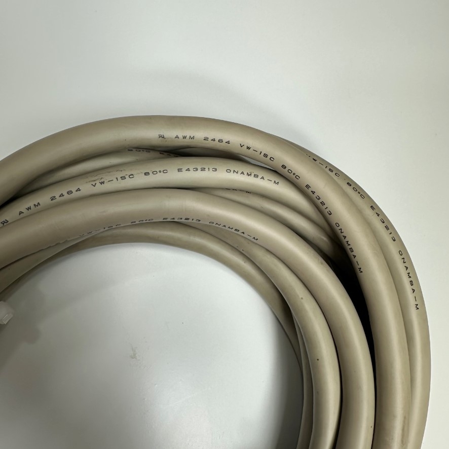 Cáp 6M 20ft Shielded Cable ONAMBA-M 60 Core x 0.17mm² 24AWG 80°C 300V Multi Pair OD 13mm Grey Cable AWM 2464 VW-1SC E43213 For Signals Servo Motor Encoder, Industrial I/O Communication