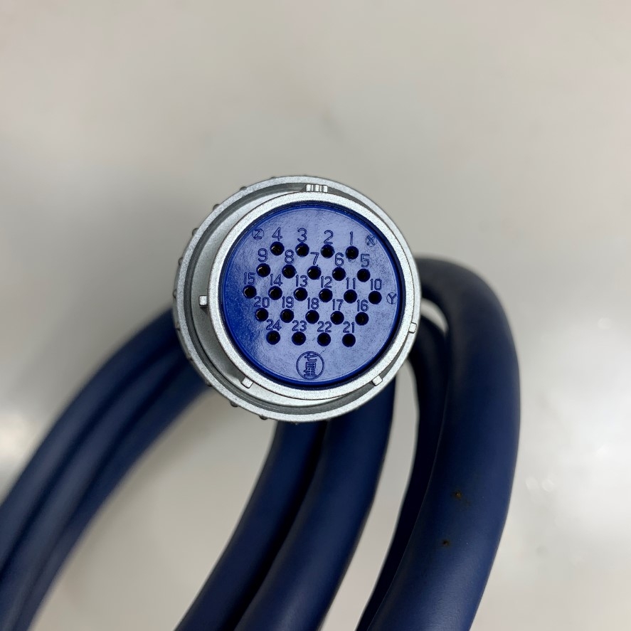Cáp 3M 10ft Industrial Circular Connector NANABOSHI NJC-28-24-PM 24 Pin Male to Female Plug Cable 24 x 0.3mm² 25AWG E66085-C 80C 300V VW-1 MISUMI CORD OD 11.5mm For Power Cable and Control Robotics, CNC Machines