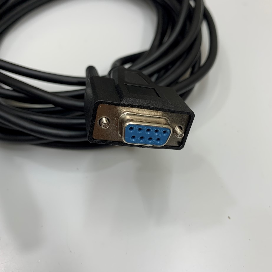 Cáp 5M 17ft RS232 Communication Shielded Cable Mini Din 4 Pin Male to DB9 Female For PLC FATEK FBs-24MCR2-AC witch Màn Hình HMI INOVANCE IT7070EI-WIFI
