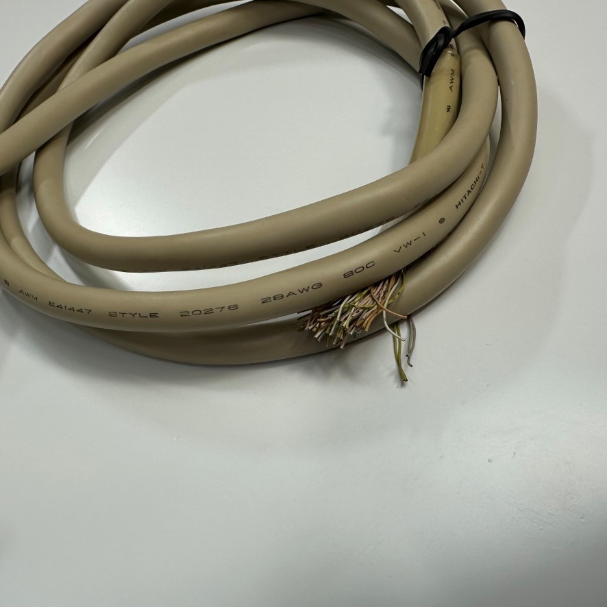 Cáp 1.7M 5.7ft Shielded Cable HITACHI 68 Core x 0.09mm² 28AWG 80°C 30V Multi Pair OD 9.5mm Grey Cable E41447 STYLE 20276 VW-1 For Signals Servo Motor Encoder, Industrial I/O Communication