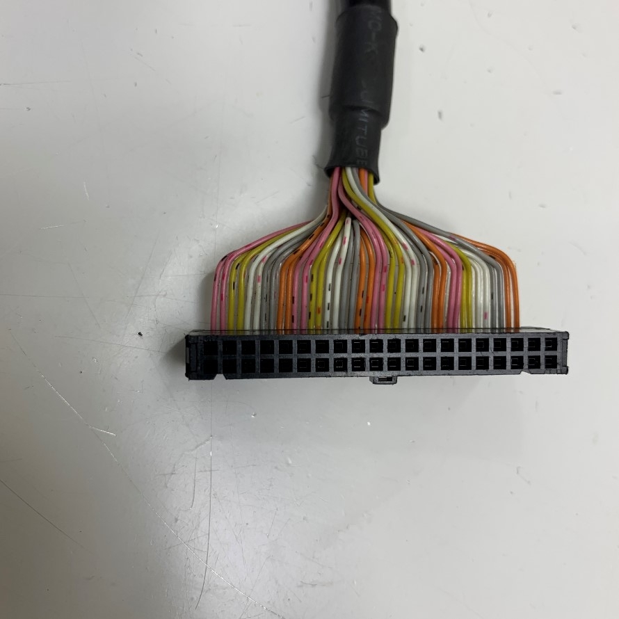 Cáp Original FA-CBL10FMV Dài 1M 3.3ft Mitsubishi Cable Socket Connector A6CON1 40 Pin Female to IDC 40 Pin Female Pitch 2.54mm For PLC Mitsubishi witch Interface Modular Terminal Block