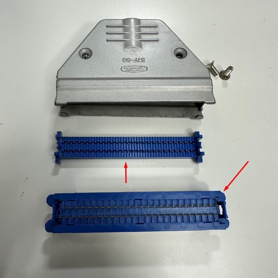 Đầu Jack DDK 57F-50 50 Pin Male Shielded IDC Flat Cable Connector Centronics 2 Rows 2.16mm Pitch For Servo Drive, PLC, CNC Industrial, Robot Industrial, Medical Connector Cable