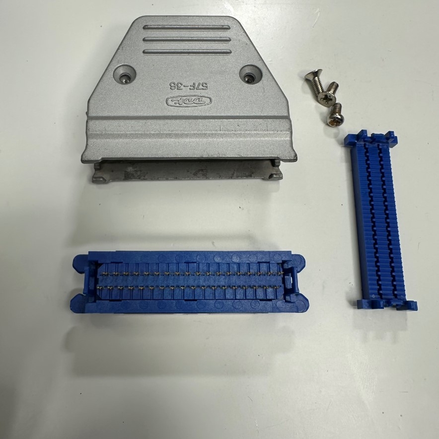 Đầu Jack DDK 57F-36 36 Pin Male Shielded IDC Flat Cable Connector Centronics 2 Rows 2.16mm Pitch For Servo Drive, PLC, CNC Industrial, Robot Industrial, Medical Connector Cable