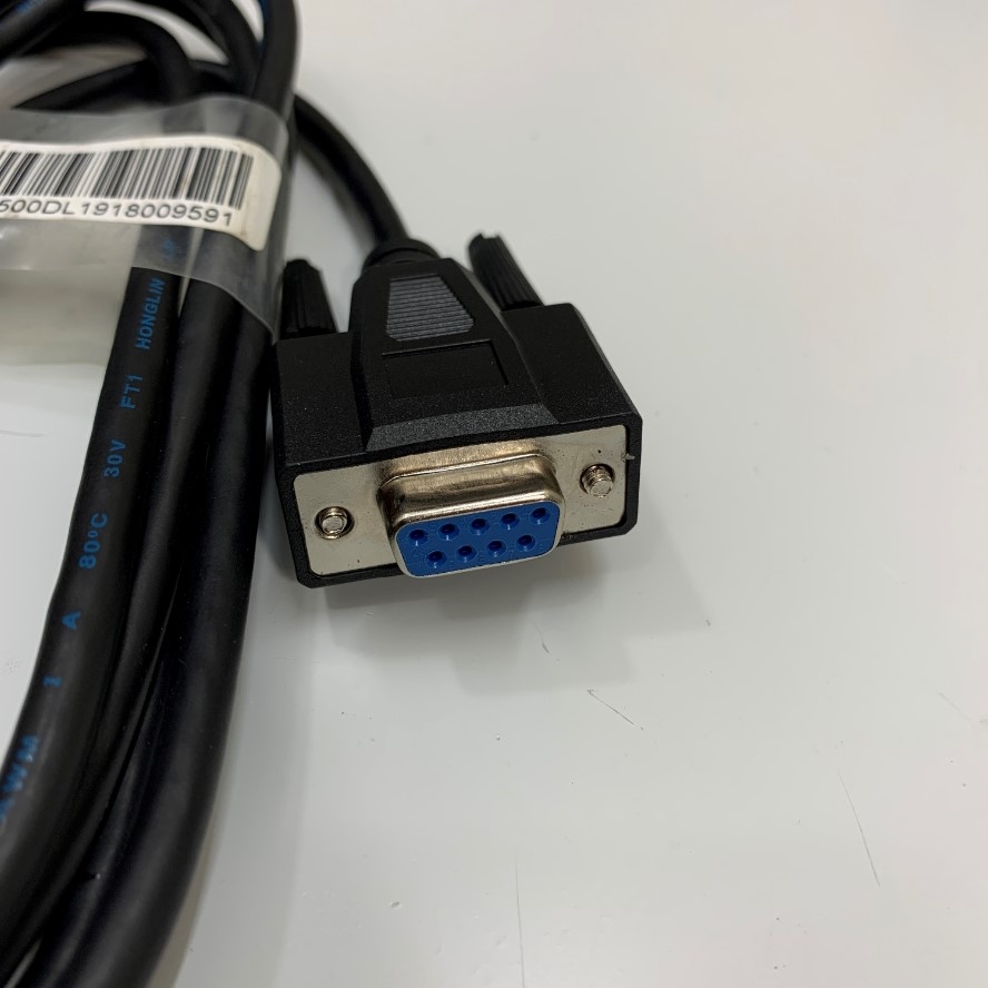 Cáp RS-232C 6232-9F9F-06CRE Communication Cross Link Data Transfer 6Ft Dài 1.8M Shielded Cable DB9 Female to Female For All Port RS-232C Industrial PLC Programming and Computer