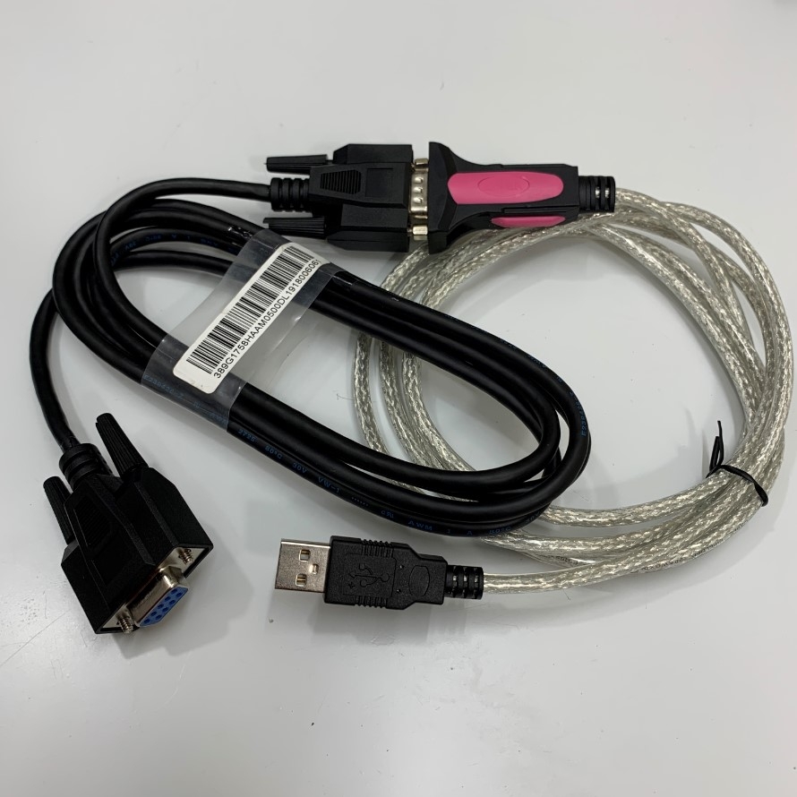 Combo USB to RS232 FTDI Chip Converter + Cáp RS232 Data Interface DB9 Female to Female Shielded Cable Dài 1.8M 6ft For Universal Dosing Controller CSC Pfister and Computer