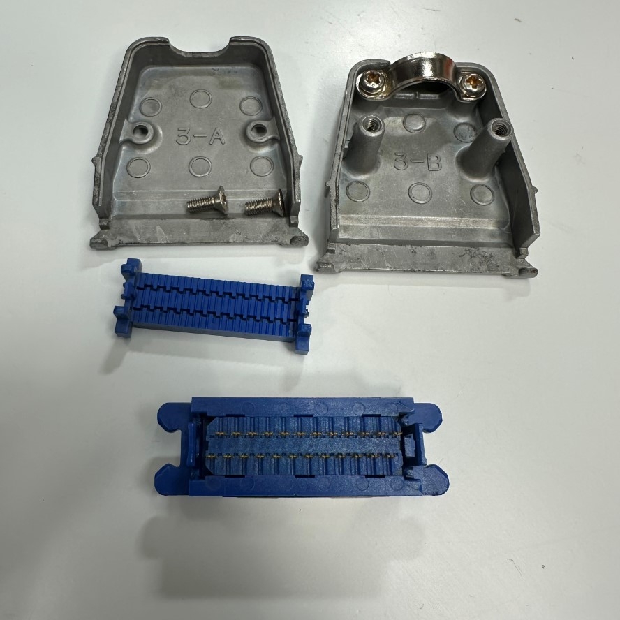 Đầu Jack DDK 57F-24 24 Pin Male Shielded IDC Flat Cable Connector Centronics 2 Rows 2.16mm Pitch For Servo Drive, PLC, CNC Industrial, Robot Industrial, Medical Connector Cable